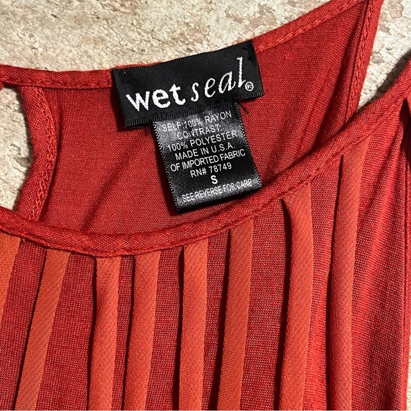 Wet Seal But Burnt Orange Fringe Tank Top Women’s Size Small - Picture 4 of 9